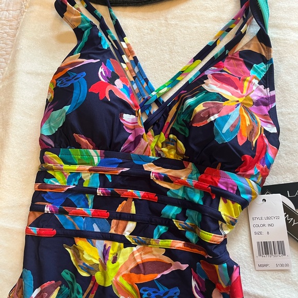 La Blanca Colorful Floral Swimsuit - Classic Sexy - Picture 5 of 11